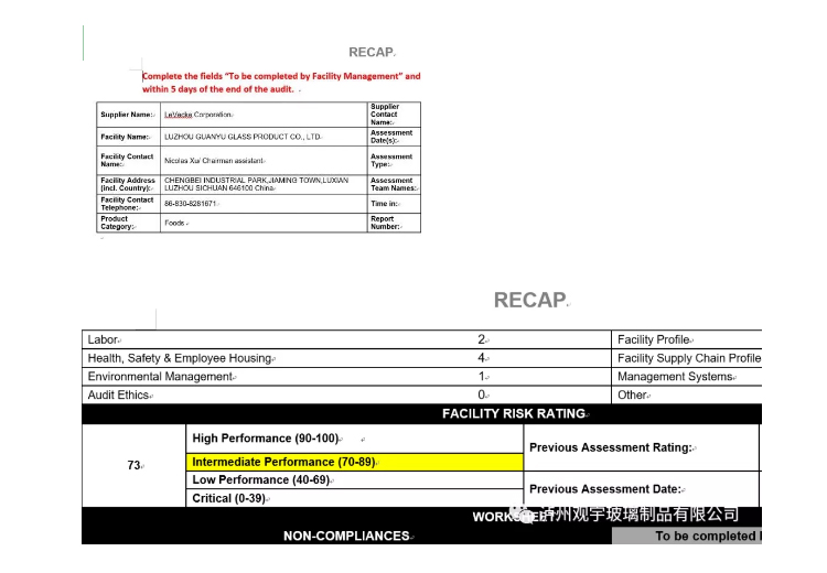 快讯：热烈：劂蛑888游戏集团大厅玻璃制品有限公司顺利通过UL COSTCO验厂！